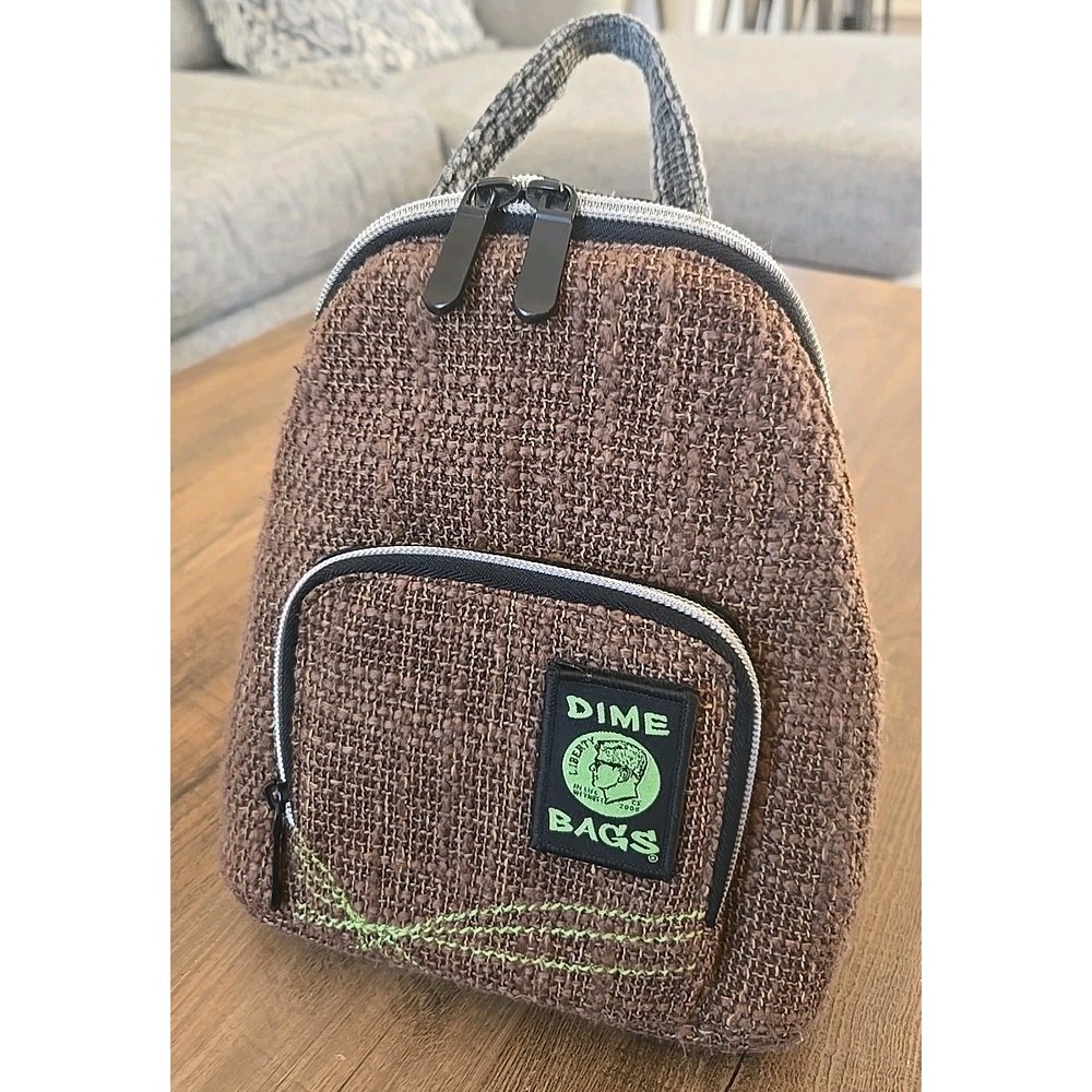 Dime Bags Club Kid Mini Backpack Hemp Many Compartments Concrete/Slate EUC